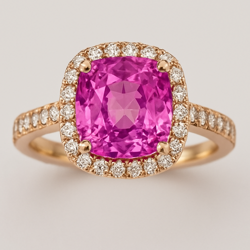 Pink sapphire ring 