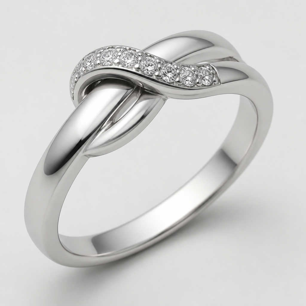 A modern women's ring made of silver suitable for daily wear
photorealistic jewelry design, A modern women's ring made of silver suitable for daily wear, modern style, just the design no text
