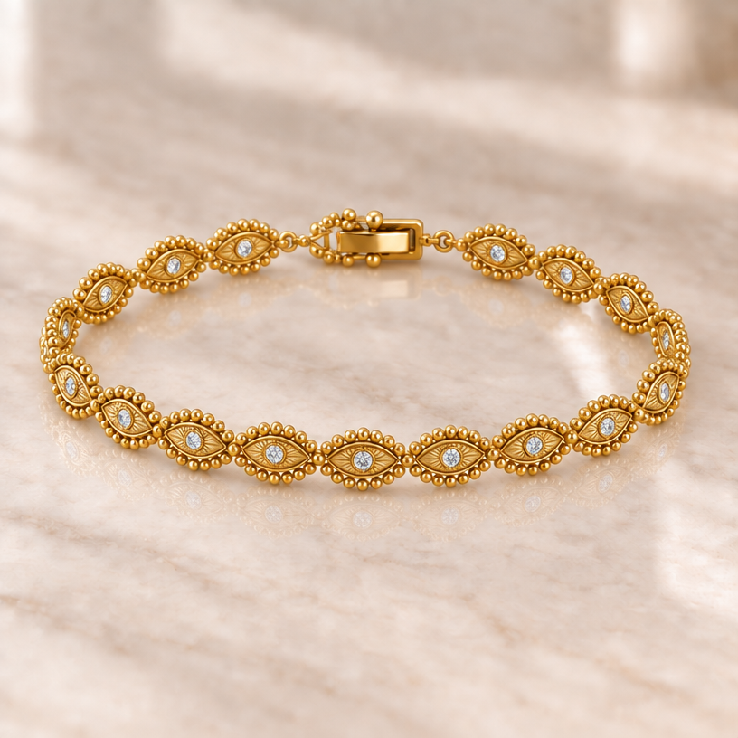 make the color of the bracelet gold. add more small dots
make the color of the bracelet gold. add more small dots