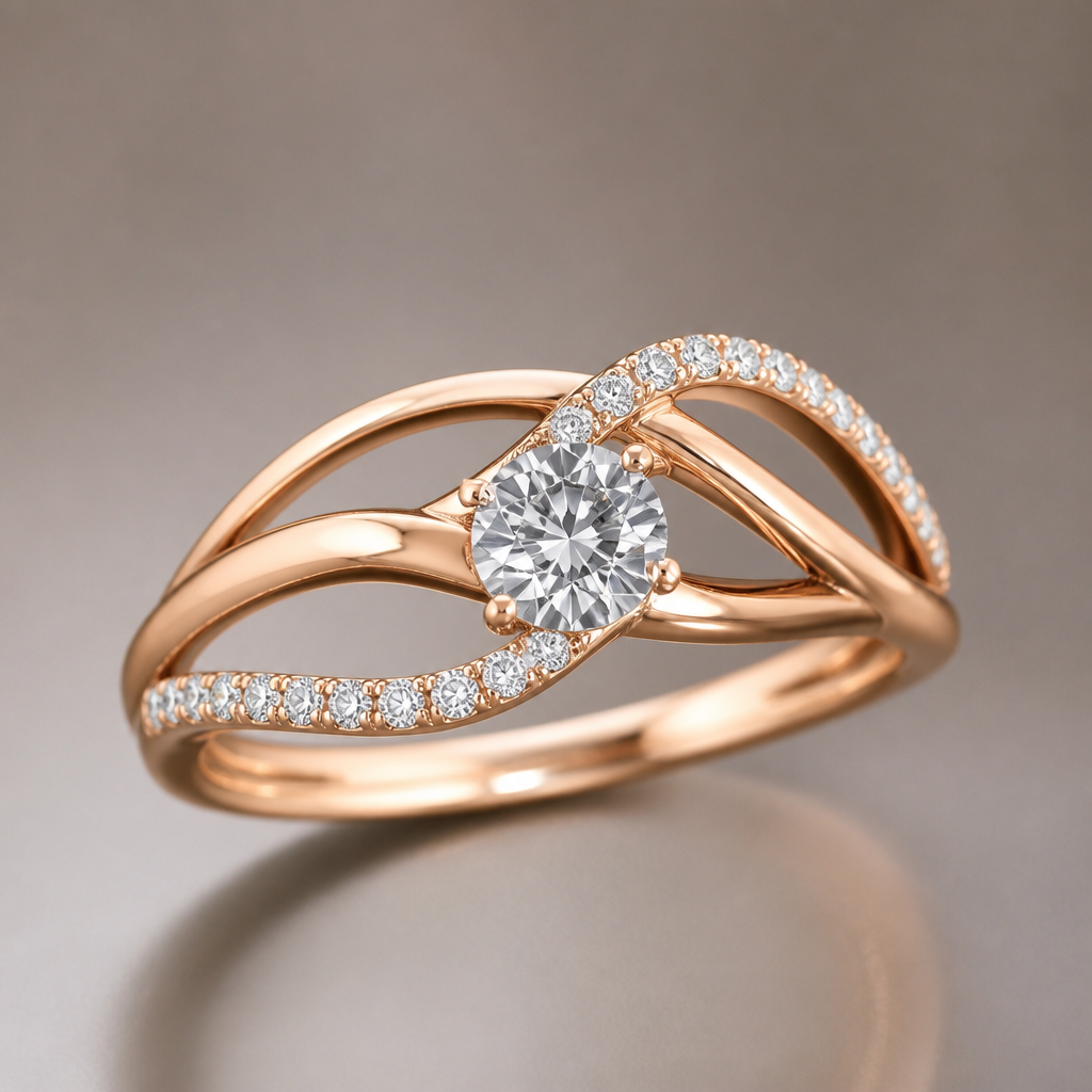 A women's ring
photorealistic jewelry design, A women's ring, modern style, just the design no text