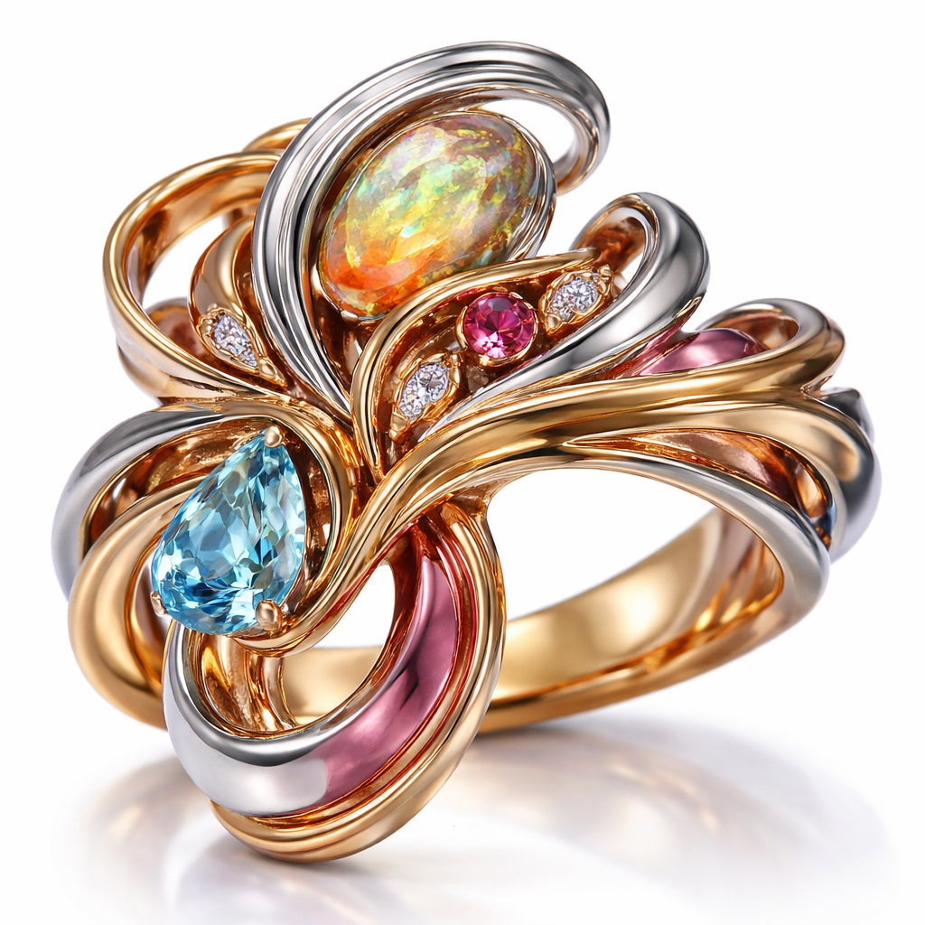 A twirly twisty awesome art ring
A twirly twisty awesome art ring, abstract style