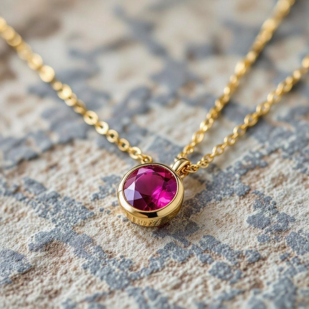 Necklace ruby jewel dtyle
