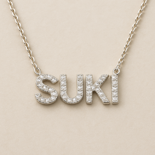 Name suki pave diamond necklace 