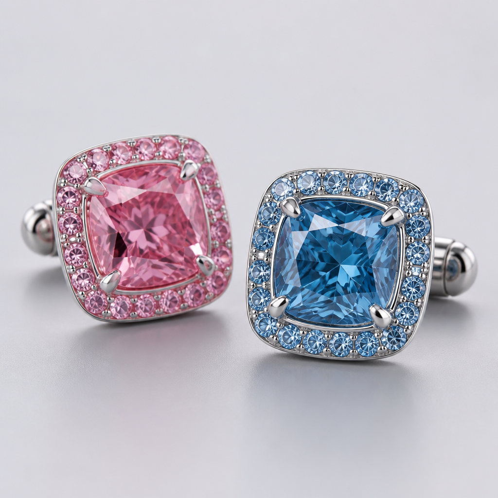A women's cufflinks with diamond stones. Blue Diamond Cufflinks Large
pink and blue diamond cufflinks
photorealistic jewelry design, A women's cufflinks with diamond stones. Blue Diamond Cufflinks Large
pink and blue diamond cufflinks, modern style, just the design no text