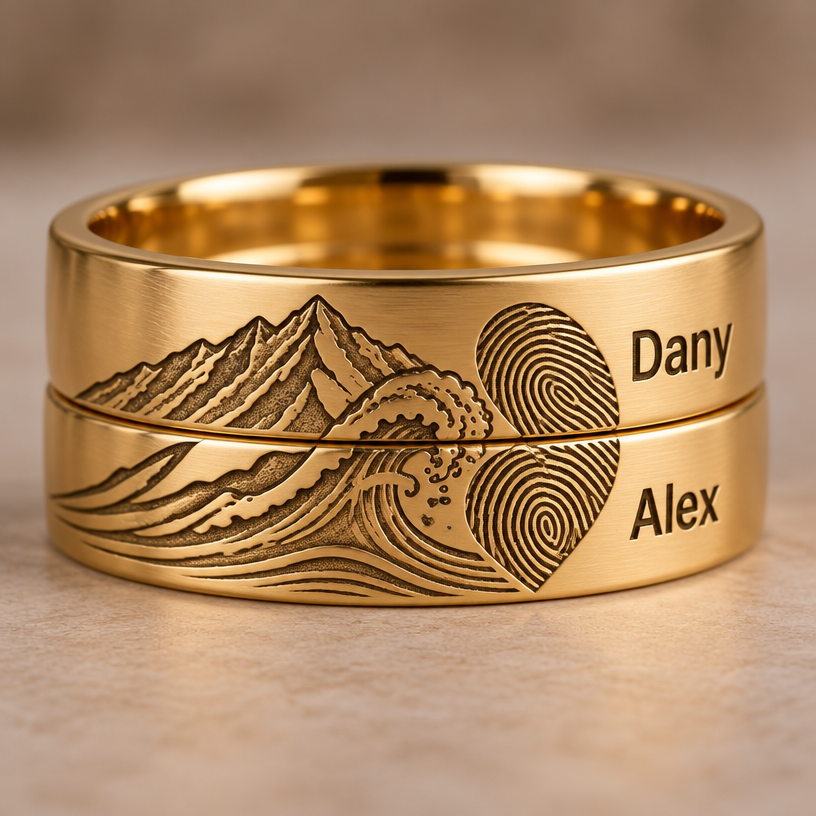 A women's ring. en cuenta todo lo que está anotado blancos señalado con los flechas
otra muestra por favor pero hasta ahora que la huella digital humana esté en las dos argollas
quiero que que tal cual como la anterior pero sí las huellas que en una que es la mitad de la otra
que le quite lo que está arriba de la ola
y le añadas después de la huella digital en uno le pones un nombre Dany y el otro Alex letra imprenta gruesa
sí pero déjalos como estaban en el anterior solo añádele los nombres
necesitamos que hagas el cambio de que la huella digital del dedo echa en el corazón y la mitad de la huella en una argolla y la otra en la otra argolla haciendo corazón cuando se unan
el cambio que el corazón quede de lado está en una argolla y mitad esperemos que la huella quede a la mitad en diagonal en las dos argollas
using the attached image as a visual reference, create A women's ring. en cuenta todo lo que está anotado blancos señalado con los flechas
otra muestra por favor pero hasta ahora que la huella digital humana esté en las dos argollas
quiero que que tal cual como la anterior pero sí las huellas que en una que es la mitad de la otra
que le quite lo que está arriba de la ola
y le añadas después de la huella digital en uno le pones un nombre Dany y el otro Alex letra imprenta gruesa
sí pero déjalos como estaban en el anterior solo añádele los nombres
necesitamos que hagas el cambio de que la huella digital del dedo echa en el corazón y la mitad de la huella en una argolla y la otra en la otra argolla haciendo corazón cuando se unan
el cambio que el corazón quede de lado está en una argolla y mitad esperemos que la huella quede a la mitad en diagonal en las dos argollas. photorealistic, just the design no text