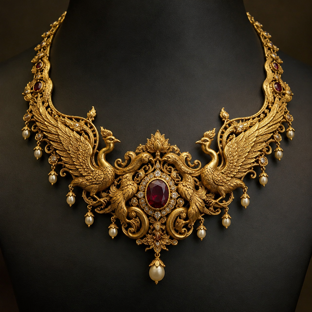 A mythological women's necklace made of gold
photorealistic jewelry design, A mythological women's necklace made of gold, mythological style, just the design no text