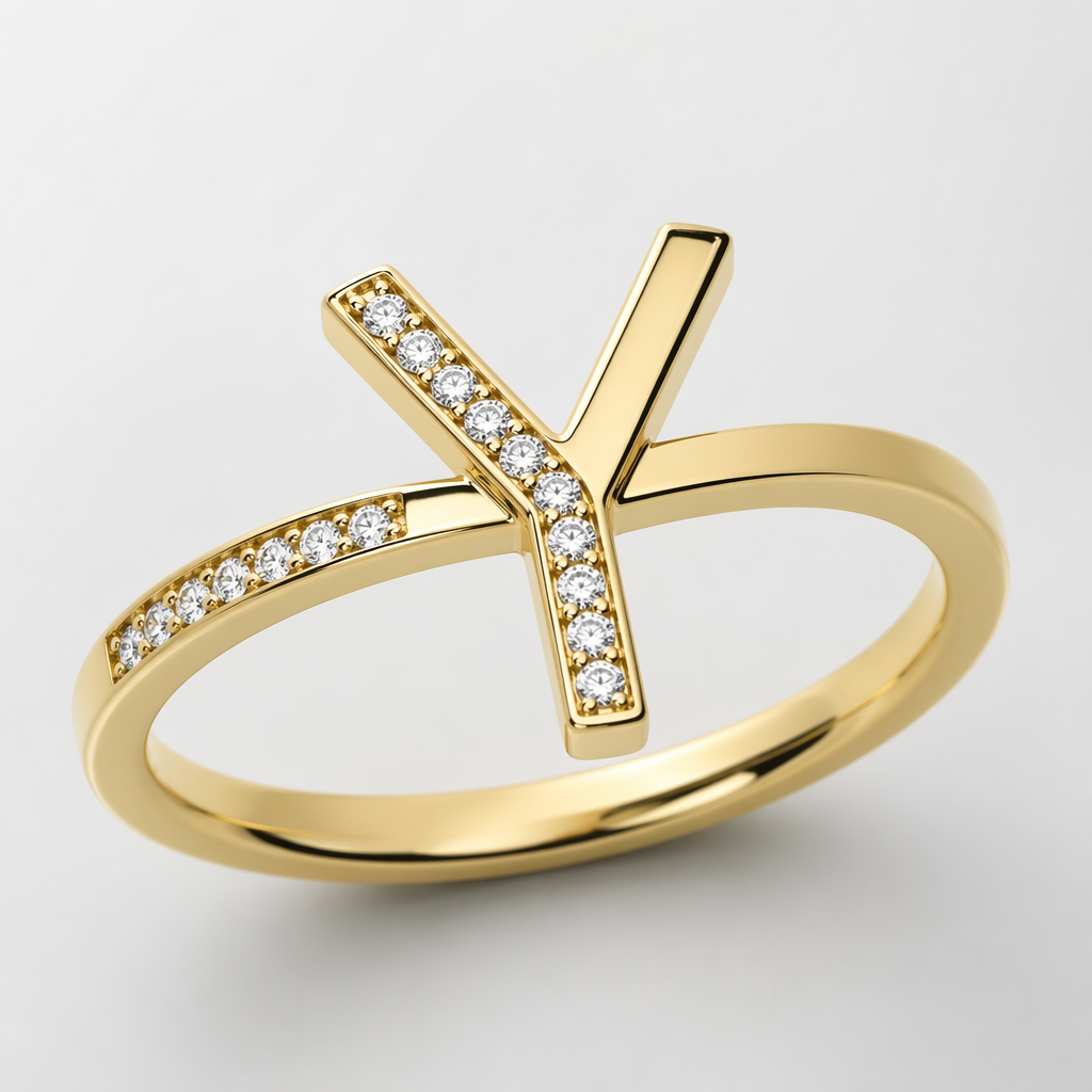 A women's ring. Cambiare la lettera "R" con "Y"
photorealistic jewelry design, A women's ring. Cambiare la lettera "R" con "Y", modern style, just the design no text