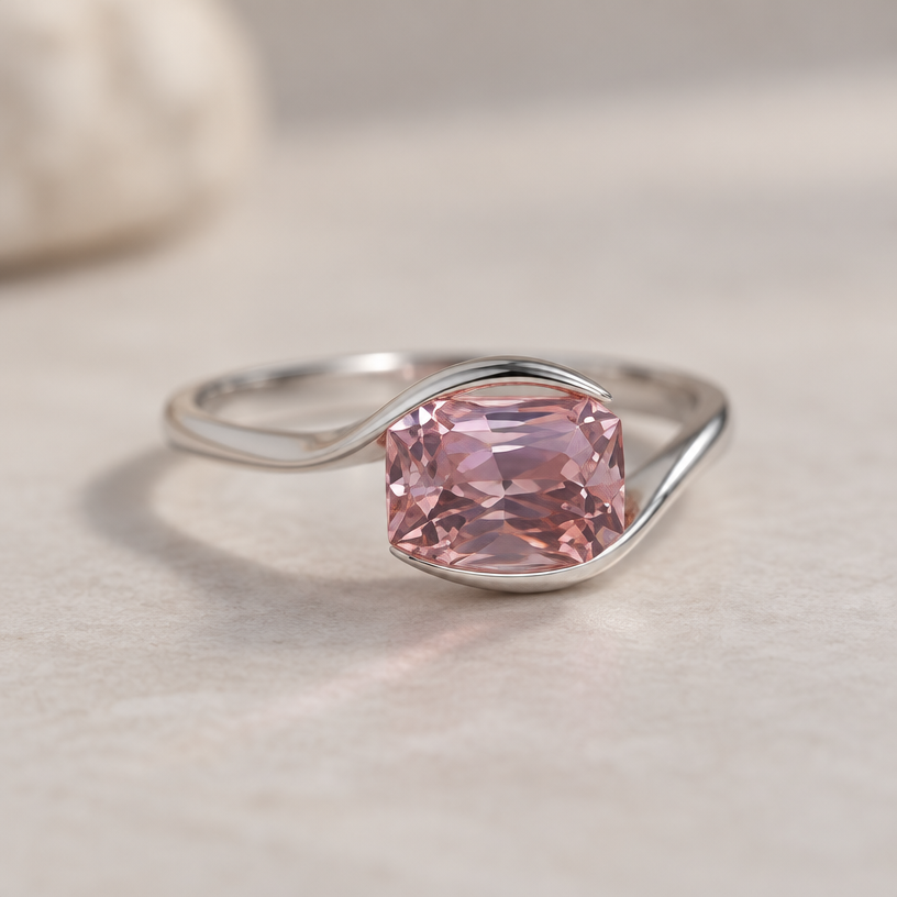 A women's ring made of silver, ultra-minimalist, very simple and clean, understated, no embellishments. take this stone in the picture and give me something different its a bigger stone i want something whimsical and new
using the attached image as a visual reference, create A women's ring made of silver, ultra-minimalist, very simple and clean, understated, no embellishments. take this stone in the picture and give me something different its a bigger stone i want something whimsical and new. photorealistic, just the design no text