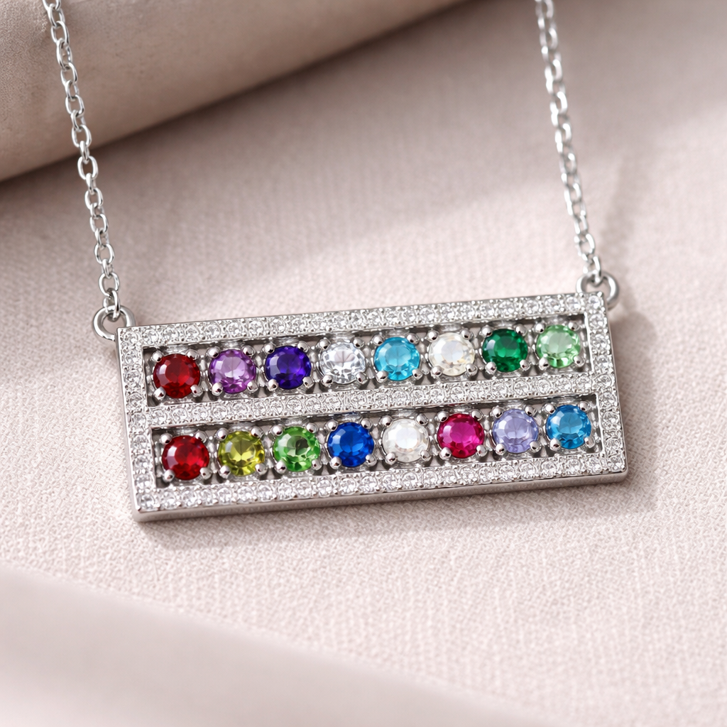 Family birthstones 3 rows