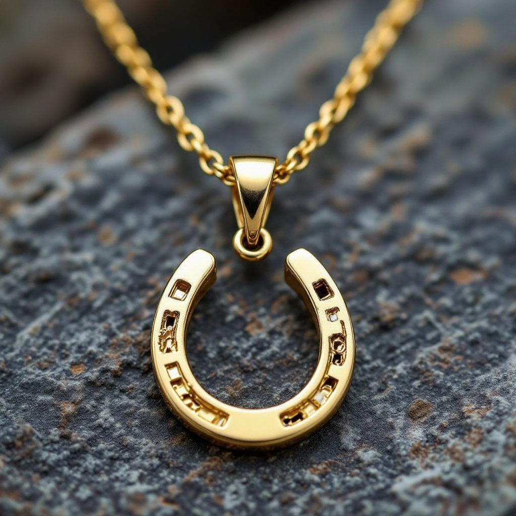 Gold set Create a design of iron horseshoe of modern 