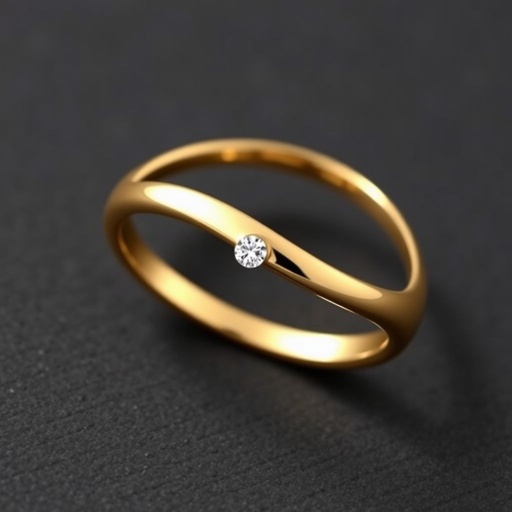 Light weight ladies ring with small diamond 