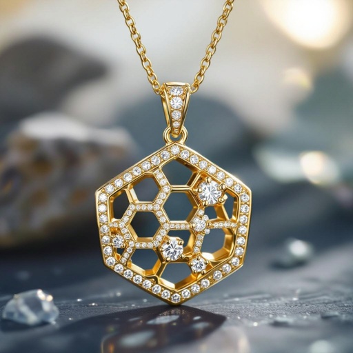 Honeycomb figurative  pendant 