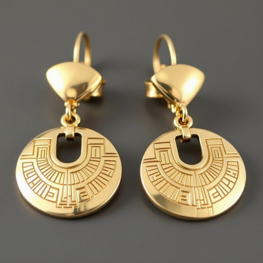 Серьги золотые в форме тонкого изящного полумесяца, полукруг как продолжение застежки, на полукруге надписи мантрами на санскрите