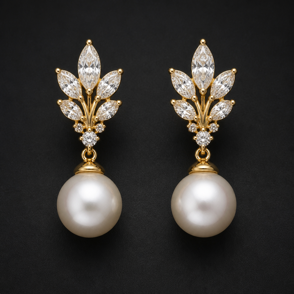 A classic women's earrings
photorealistic jewelry design, A classic women's earrings, classic style, just the design no text