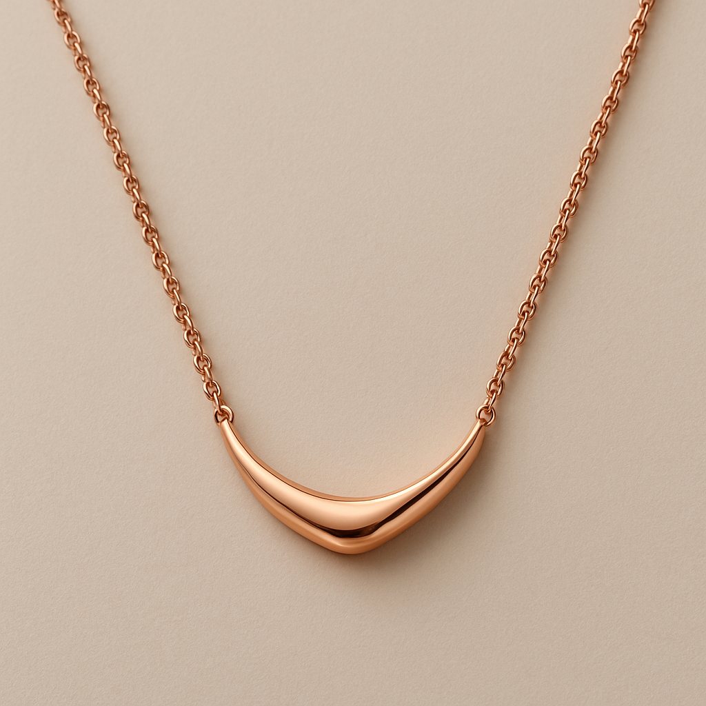 Beautiful rose gold necklace