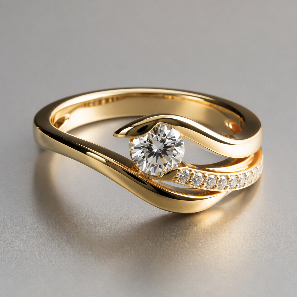 A women's ring
photorealistic jewelry design, A women's ring, modern style, just the design no text