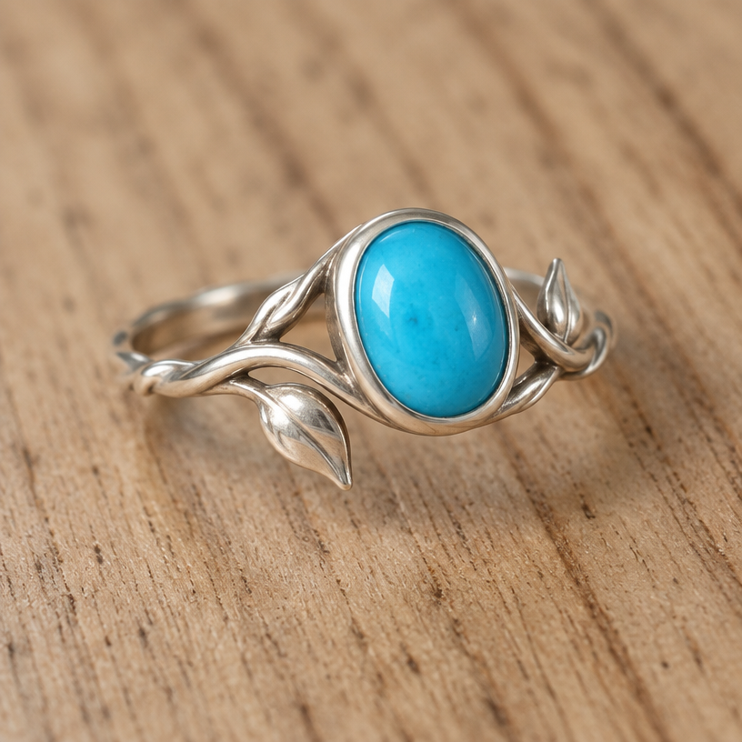 A women's ring made of silver. make something whimsical with this stone thats easily handmade. like its from a fairy tale only one single stone. with a bezel that holds the stone securely. no engraving
using the attached image as a visual reference, create A women's ring made of silver. make something whimsical with this stone thats easily handmade. like its from a fairy tale only one single stone. with a bezel that holds the stone securely. no engraving. photorealistic, just the design no text