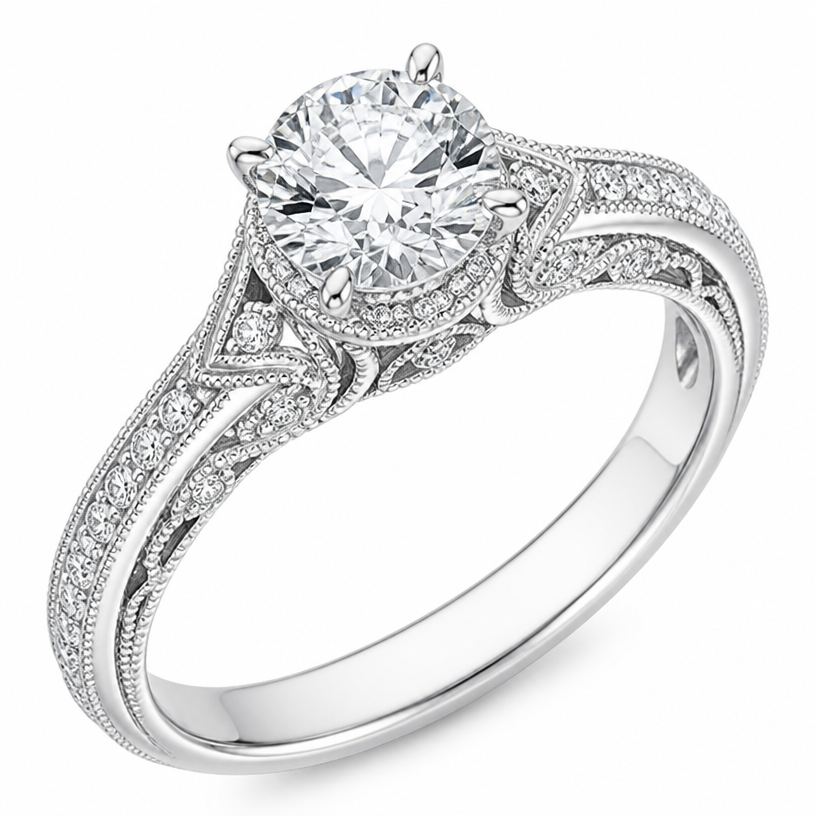 A minimalist women's ring with diamond stones suitable for wedding, highly ornate, intricate and elaborate, richly detailed
using the attached image as a visual reference, create A minimalist women's ring with diamond stones suitable for wedding, highly ornate, intricate and elaborate, richly detailed. photorealistic, just the design no text