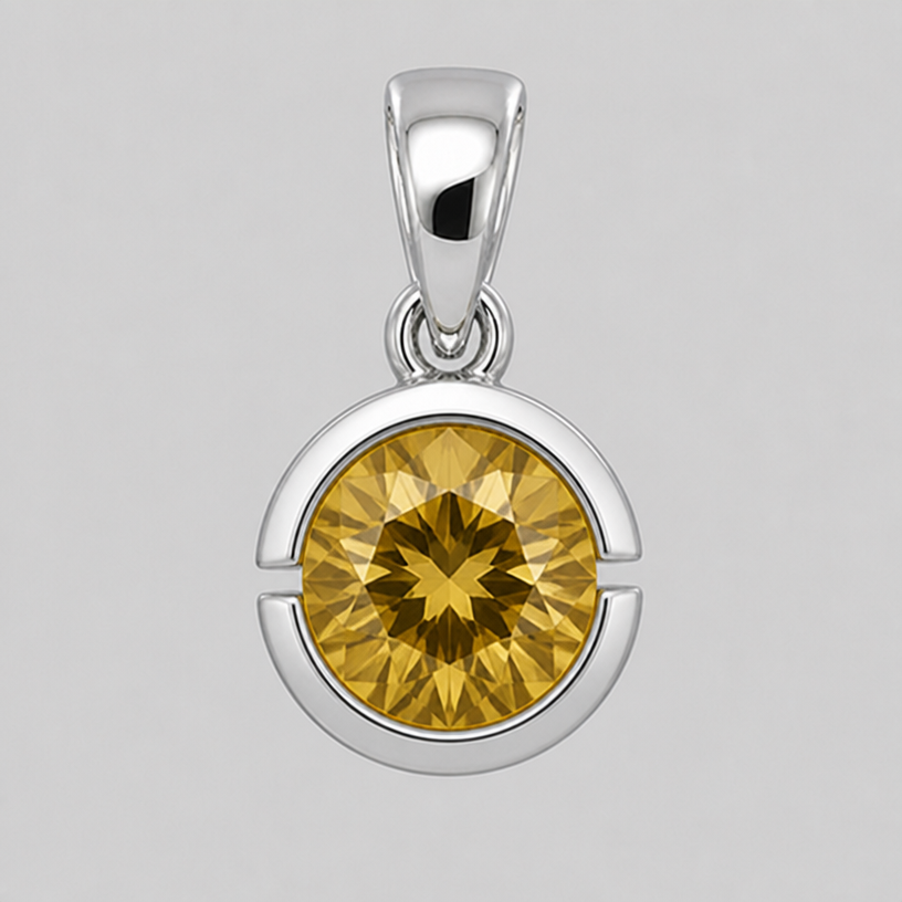 Make Center stone round, outer edge straight, open side of the stone
