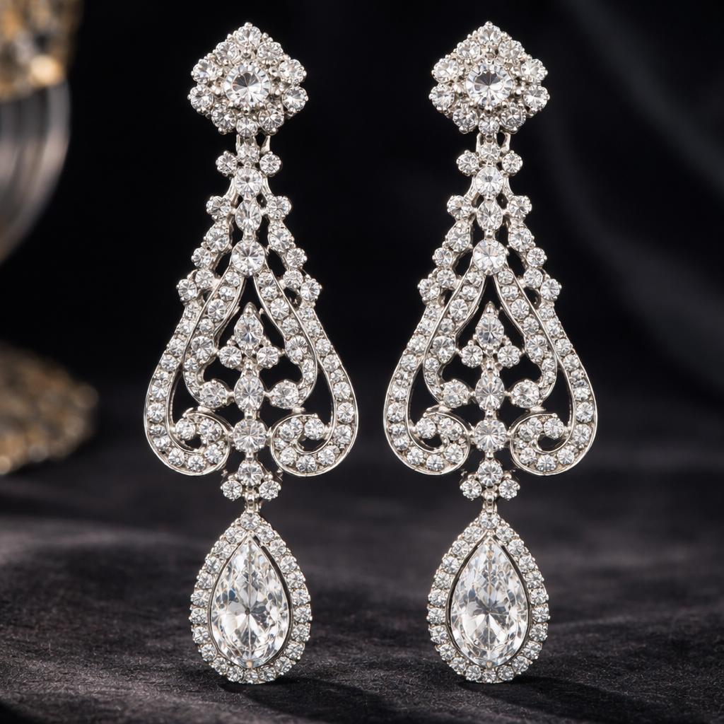 High quality diamonds earring vintage