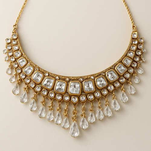 Kundan choker with crystals