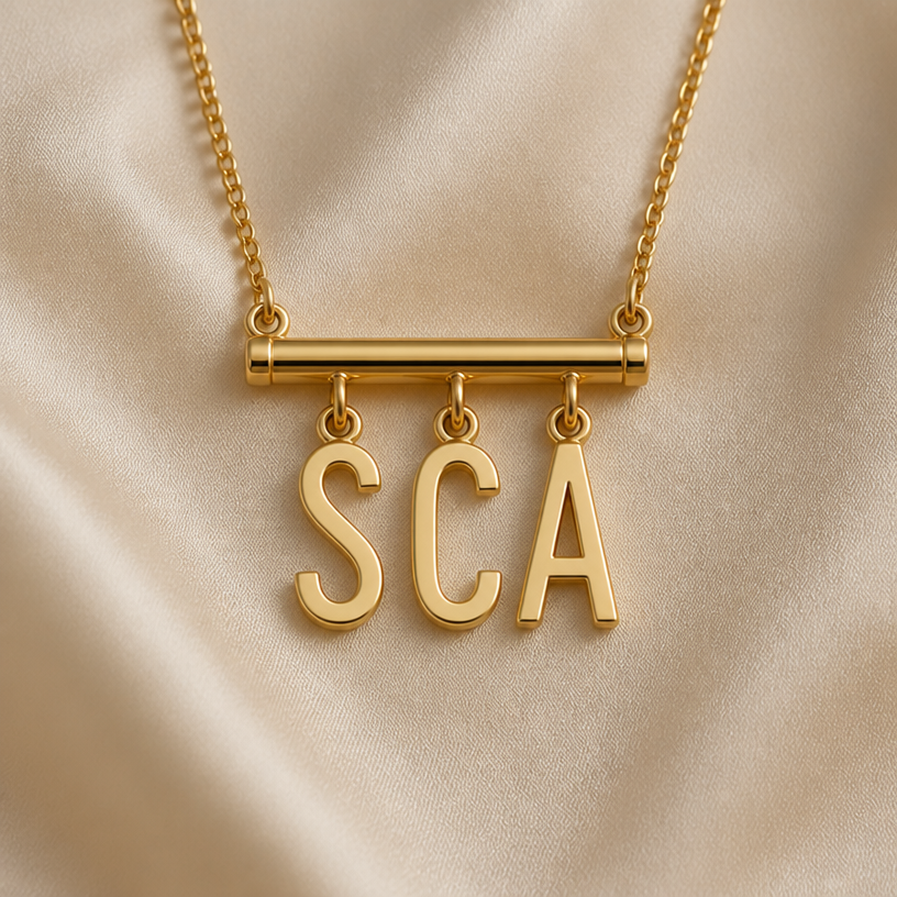 Make the initials a simple font