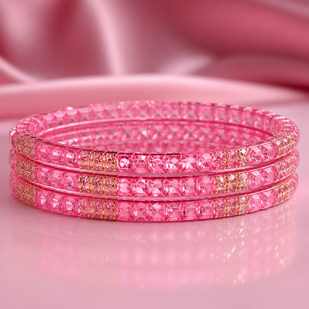. Refinement: full pink not ring, only bangles
photorealistic jewelry design, . Refinement: full pink not ring, only bangles, just the design no text