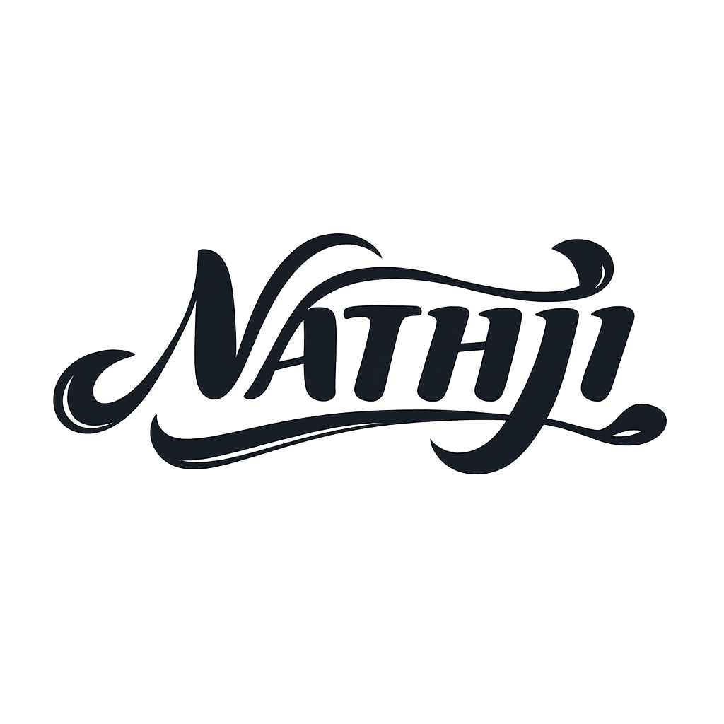 A women's bracelet. Use the exact same typography style, shape, and letter structure from the previously generated "NATHJI" design. Do not change font style, curves, or proportions.
Select ONLY one chosen design and recreate it cleanly as a single standalone version.
Word: NATHJI
Keep all letters connected exactly the same way. Maintain identical curves, spacing, and support line.
- extra bold
Do NOT change font, do NOT stylize differently, do NOT add new design elements.
Vector style, sharp edges, black on white, no shadow, no gradient.
Maintain exact proportion ratio (4 cm width : 1.5 cm height).
High resolution, 300 DPI, print-ready.