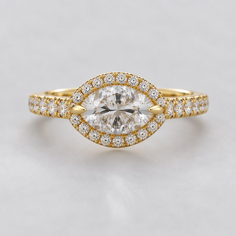 Turn the stone on its side
edit the attached jewelry design with these instructions: Turn the stone on its side. keep it photorealistic, just the design no text