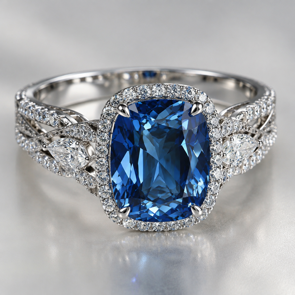 Blue diamond ring
photorealistic jewelry design, Blue diamond ring, diamond style, just the design no text