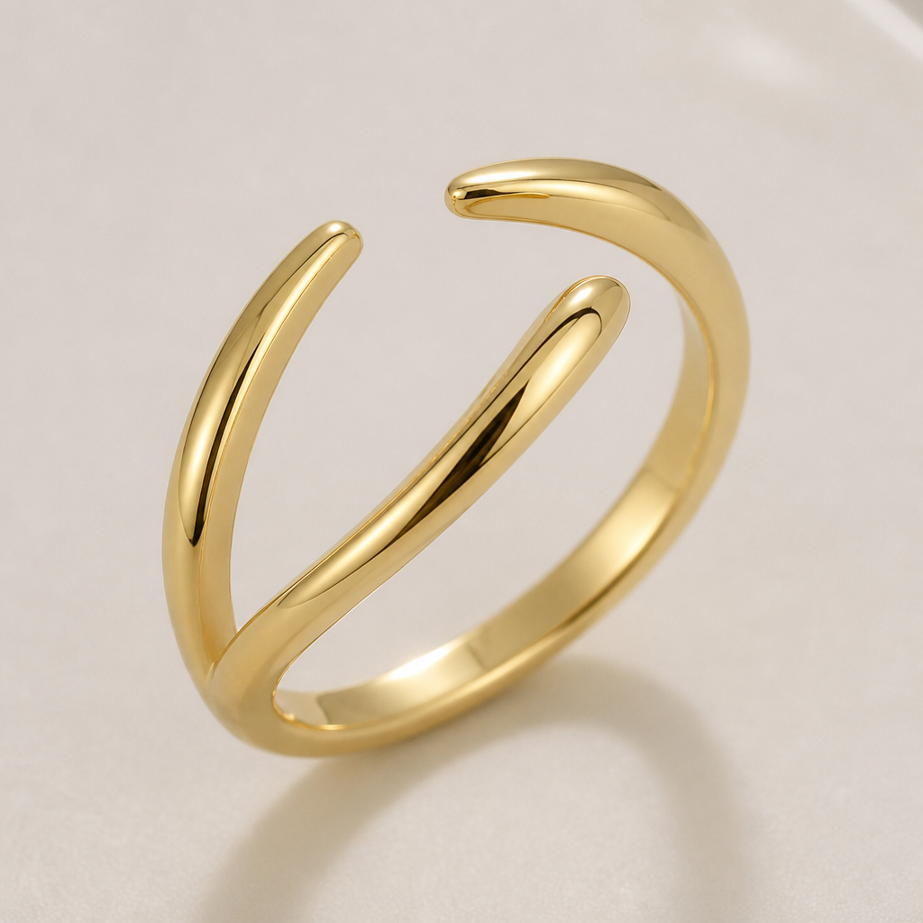 A women's ring made of gold
photorealistic jewelry design, A women's ring made of gold, modern style, just the design no text