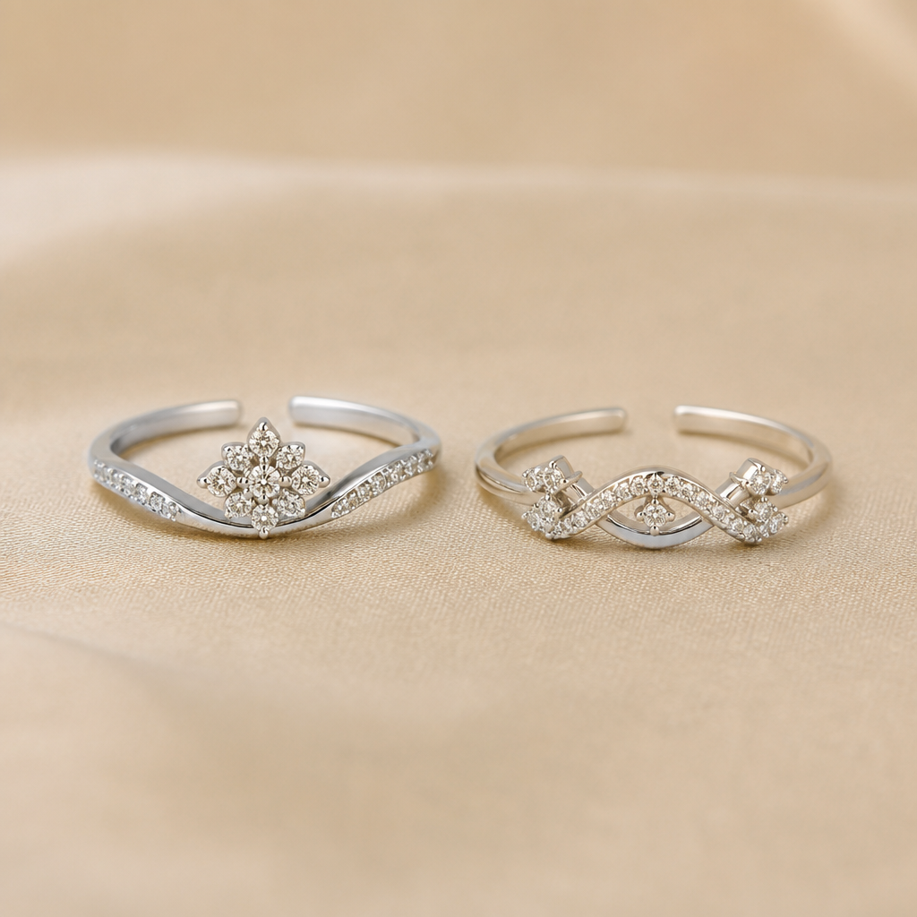 Diamond toe rings