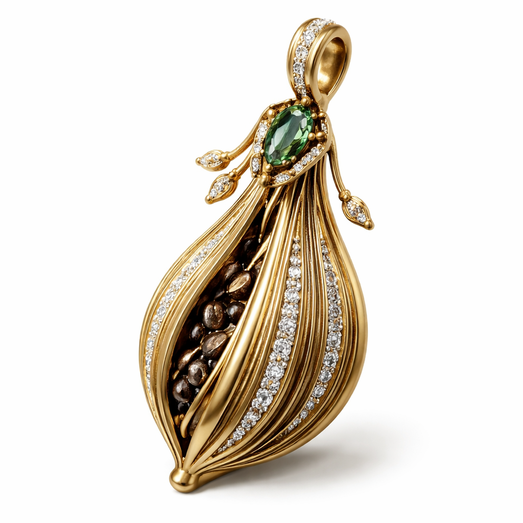 Cardamom pot pendant