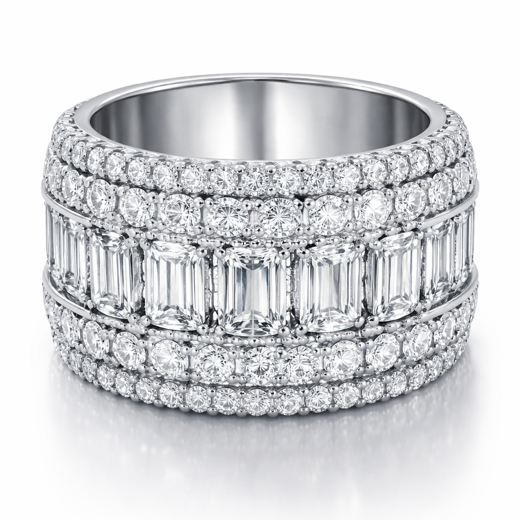 Diamond ring large band