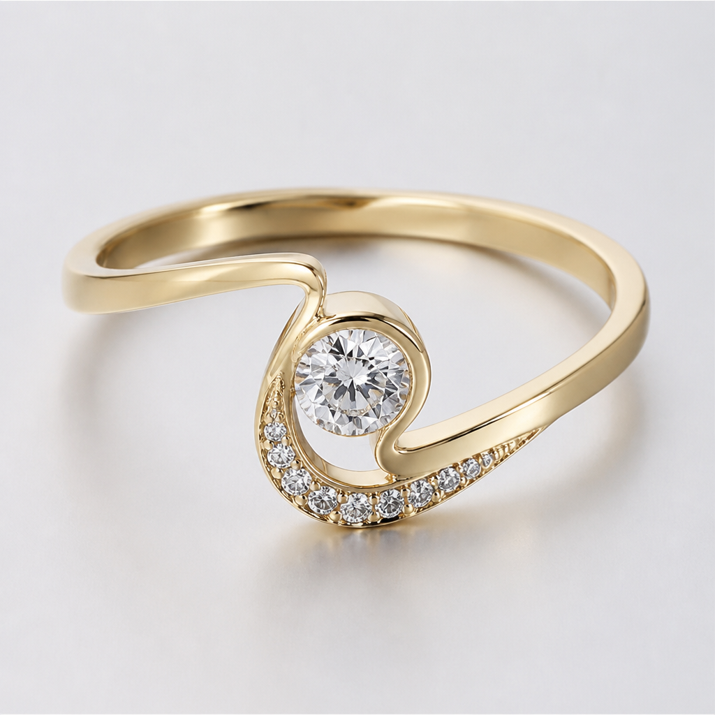 A women's ring
photorealistic jewelry design, A women's ring, modern style, just the design no text