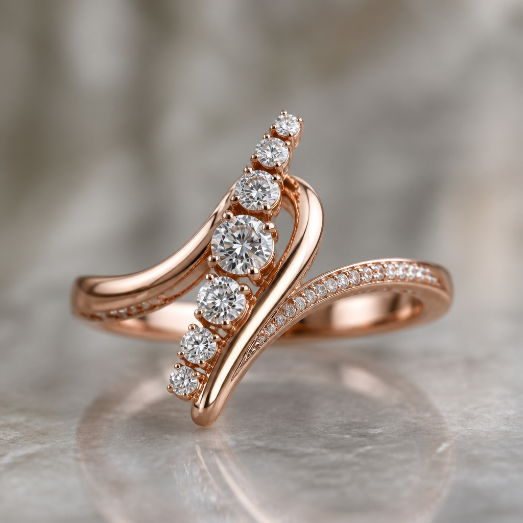 A women's ring
photorealistic jewelry design, A women's ring, modern style, just the design no text