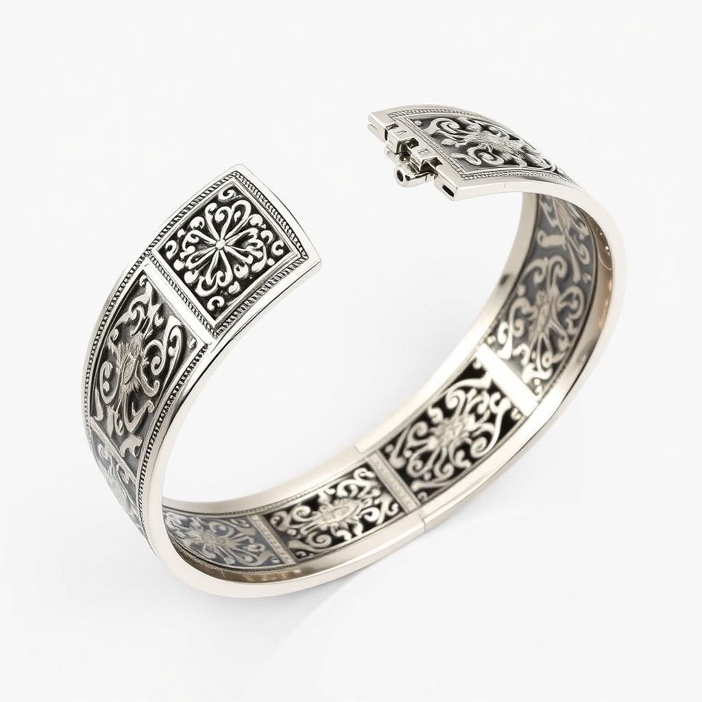 Man bracelet silver