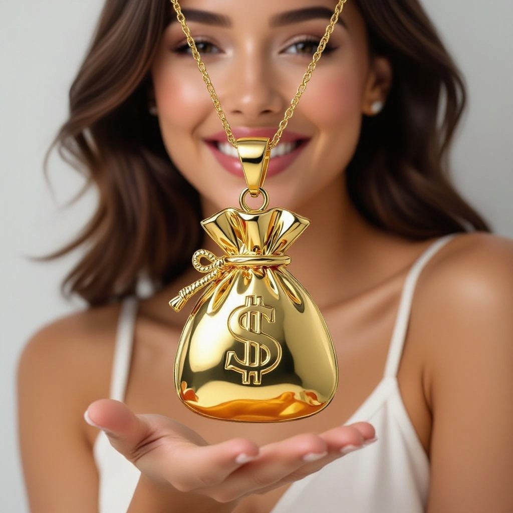 Moneybag with toung out