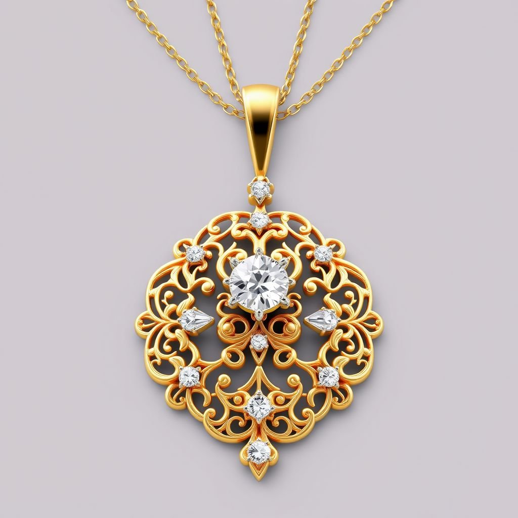 Jewellery golden and diamond