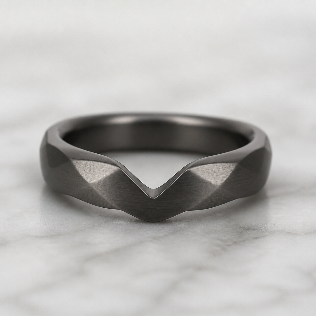 . Refinement: make it fit with an engagement rinh in titanium. No gems
photorealistic jewelry design, . Refinement: make it fit with an engagement rinh in titanium. No gems, just the design no text