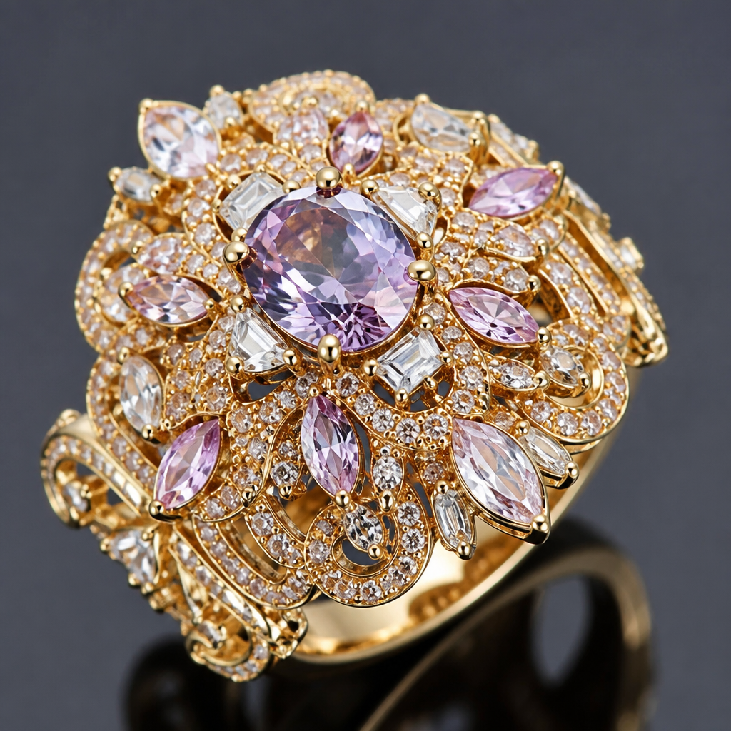 A women's ring, highly ornate, intricate and elaborate, richly detailed
photorealistic jewelry design, A women's ring, highly ornate, intricate and elaborate, richly detailed, modern style, just the design no text