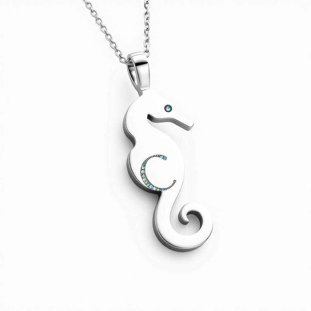 Sea horse with letter C inside her