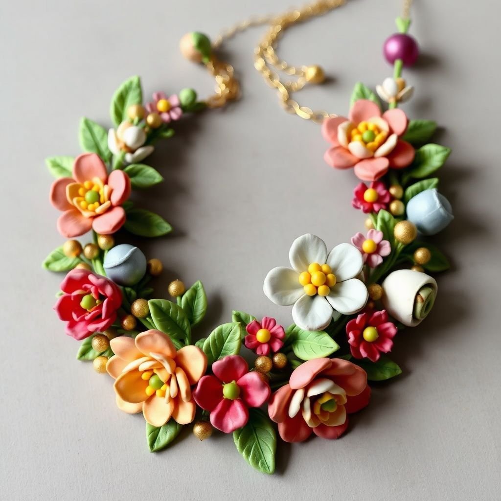 Polymer clay, flowers