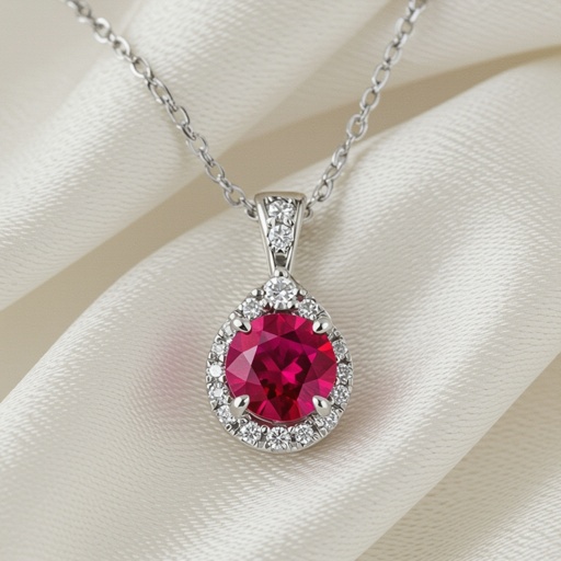 Necklace  ruby jewel dtyle