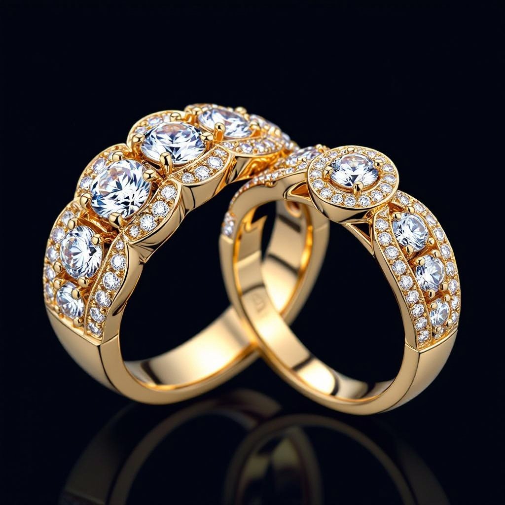 Modern DETAILS MAKE THE ICON. You think you've seen pavé? Think again. These rings in yellow and rose gold rewrite the rules of diamond setting. Every curve, every micro-pavé, every contrast is designed not just to sparkle - but to say something. Because real luxury isn't about shouting. It's about whispering elegance through design choices no one else dared to make.