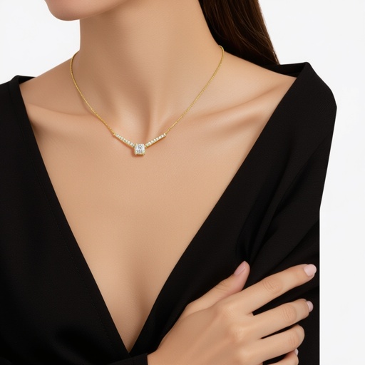 Moissanite kundan necklace for Asian girl