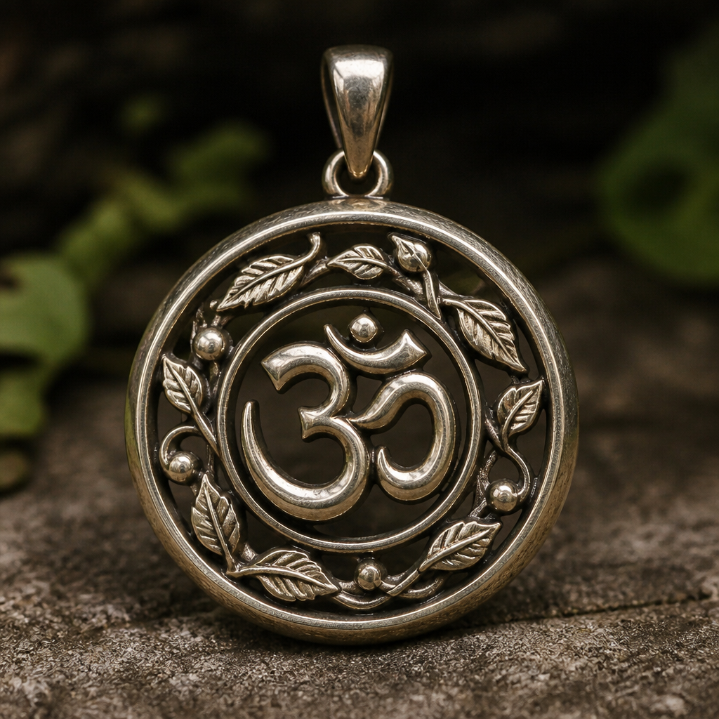 Ohm sighn in middle in round shape
photorealistic jewelry design, Ohm sighn in middle in round shape
, nature_inspired style, just the design no text
