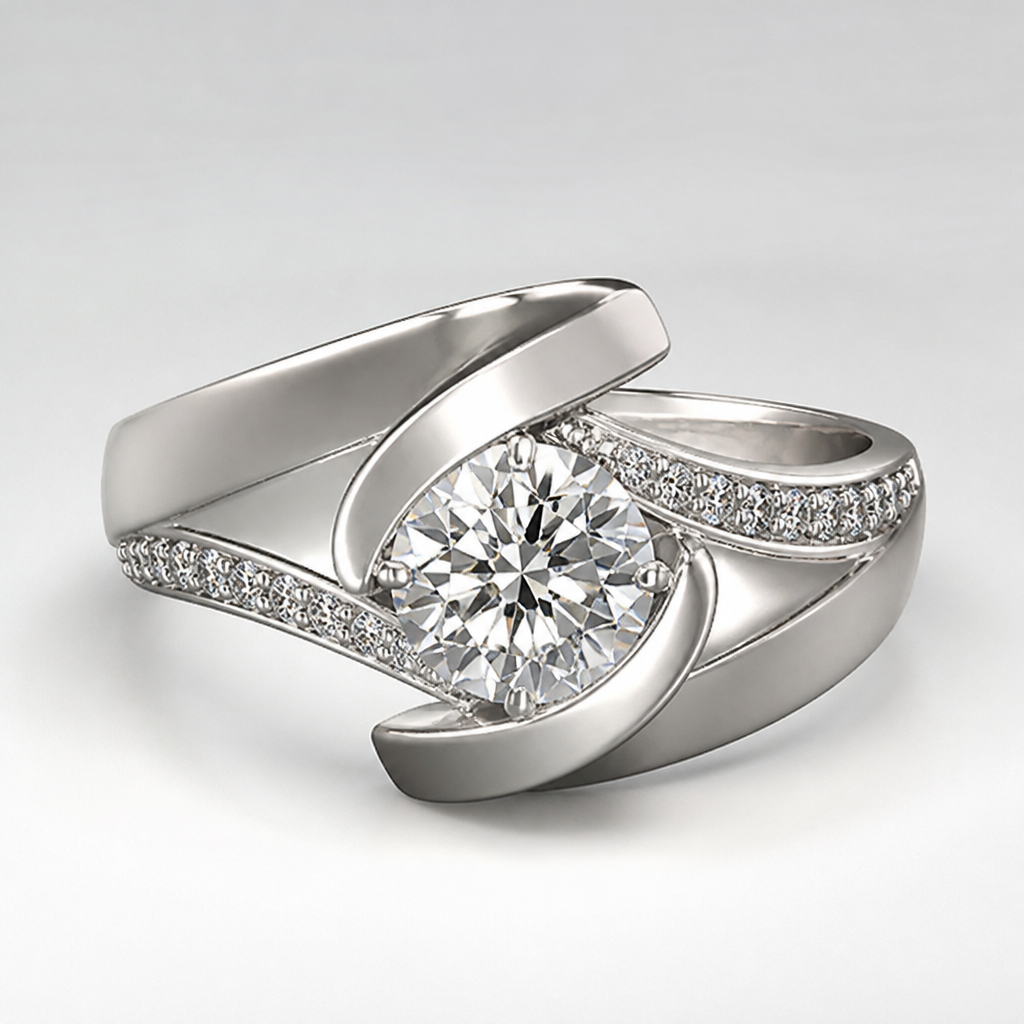 A women's ring
photorealistic jewelry design, A women's ring, modern style, just the design no text