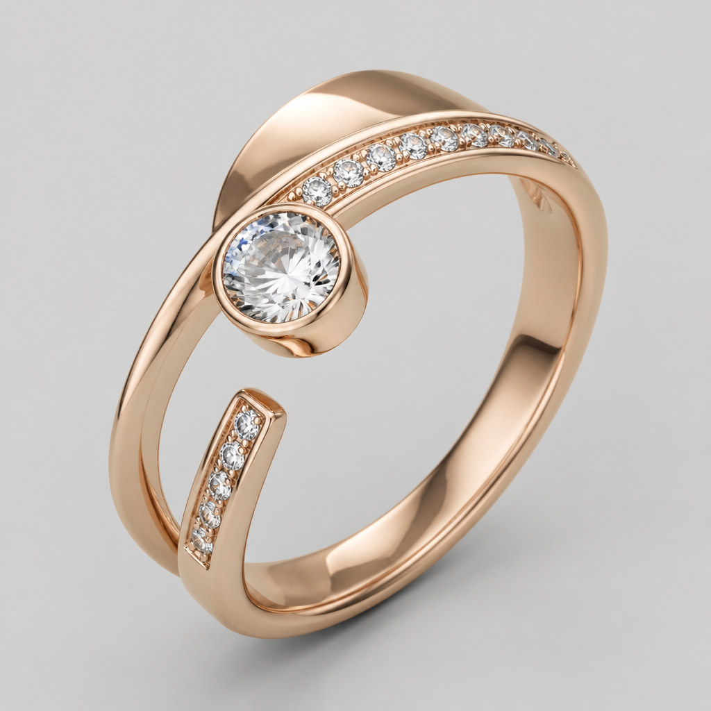 A women's ring
photorealistic jewelry design, A women's ring, modern style, just the design no text