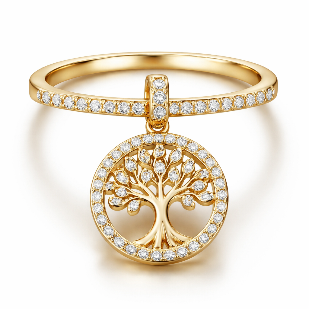 A women's ring. Pingente árvore da vida em ouro
A women's ring. Pingente árvore da vida em ouro, modern style